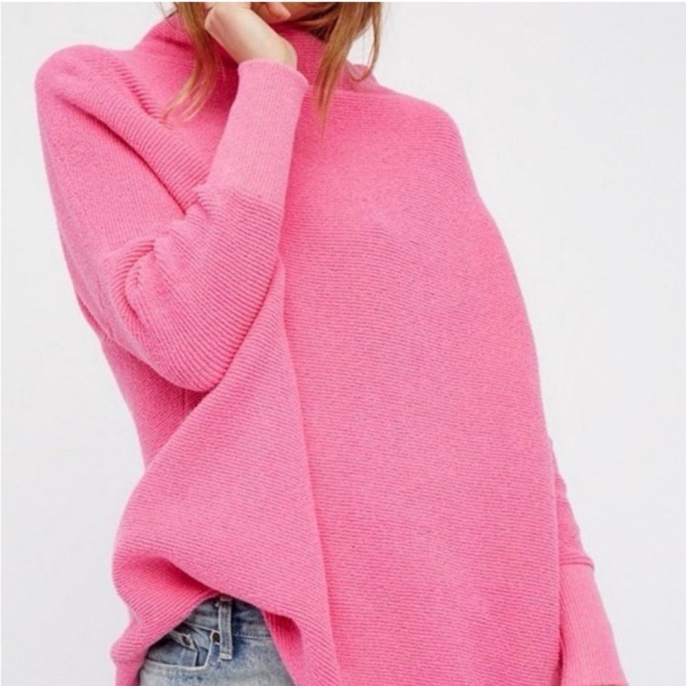 Free People Pink Cowl Neck Sweater - Picture 7 of 16